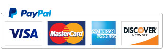 PayPal Accepts VISA, Mastercard, American Express, and Discover.